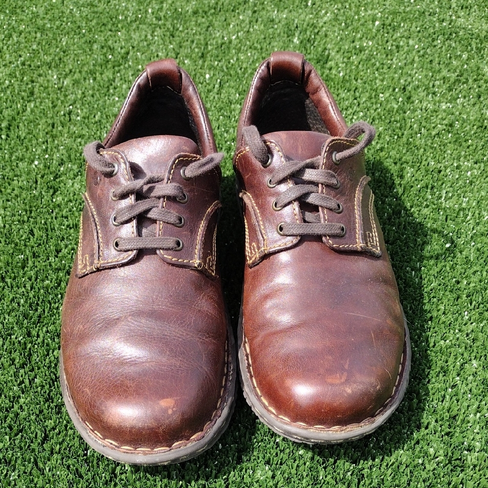 Born Ravine Brown Derby Oxford Shoes Leather Women Size 9